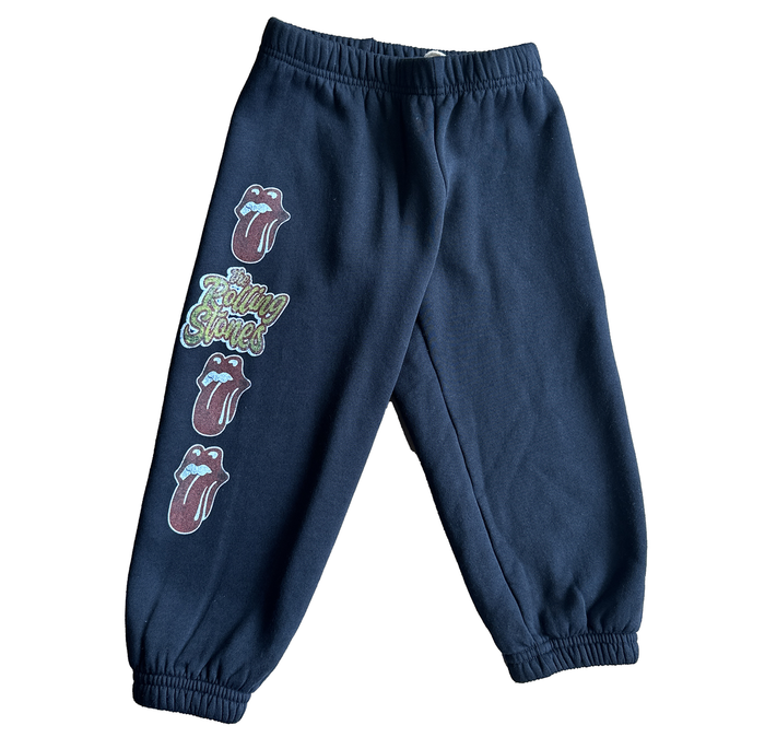 rowdy sprout- ROLLING STONES TONGUE SWEATPANTS BLACK