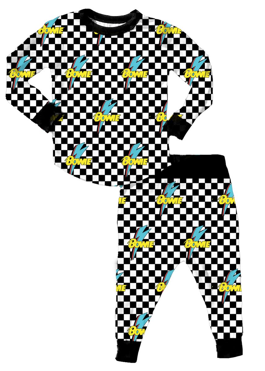 rowdy Sprouts- BOWIE BOLT CHECKER BAMBOO PJ – Ragg Tattoo