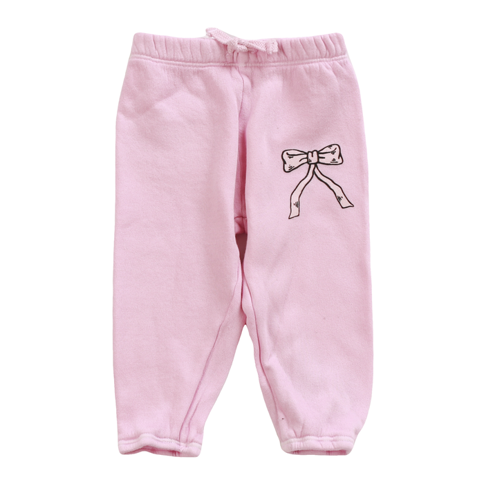 COZII-  Bow Athletic Back Pocket Sweatpants (Candy Pink)
