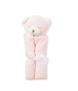 Angel Dear- Lovie Blankie - Bear Pink - 13"X13"