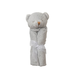 Angel Dear- Lovie Blankie - Grey Bear - 13"X13"