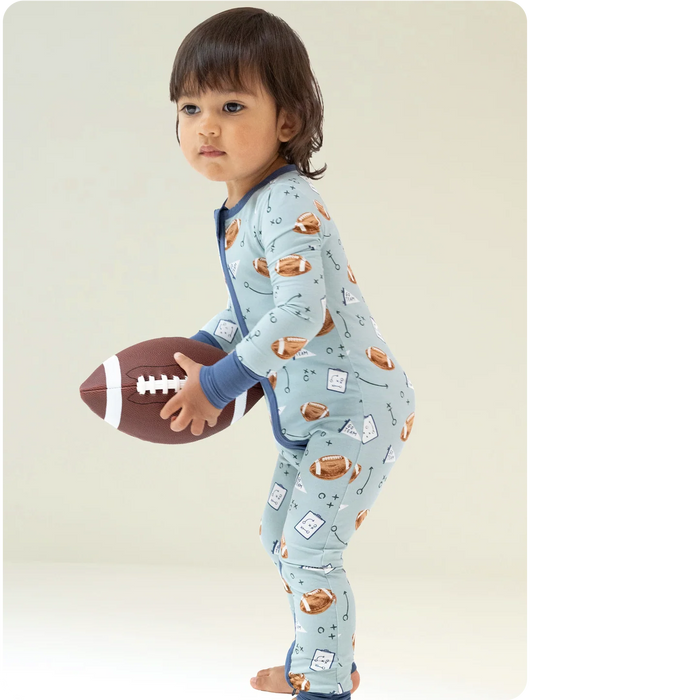 ANGEL DEAR- Convertible Romper Touchdown Time - Grey Mist
