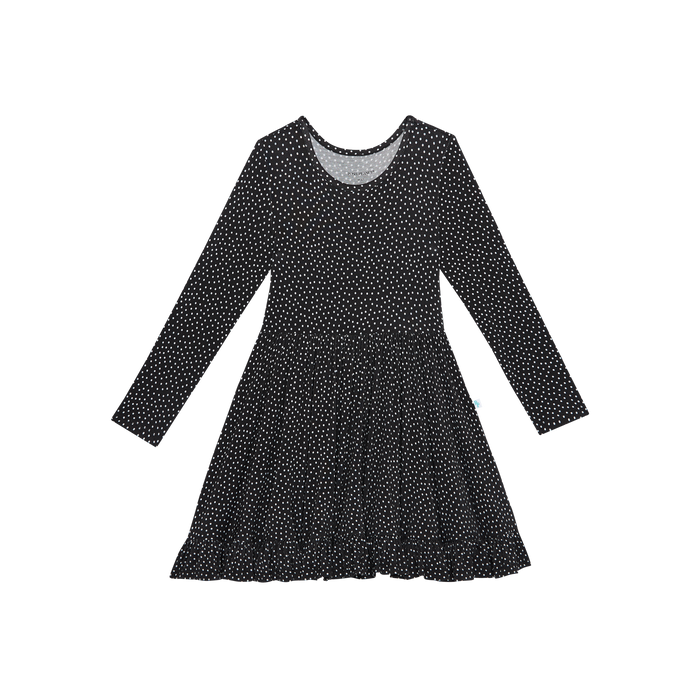 POSH PEANUT-  Aggie Long Sleeve Ruffled Twirl Dress