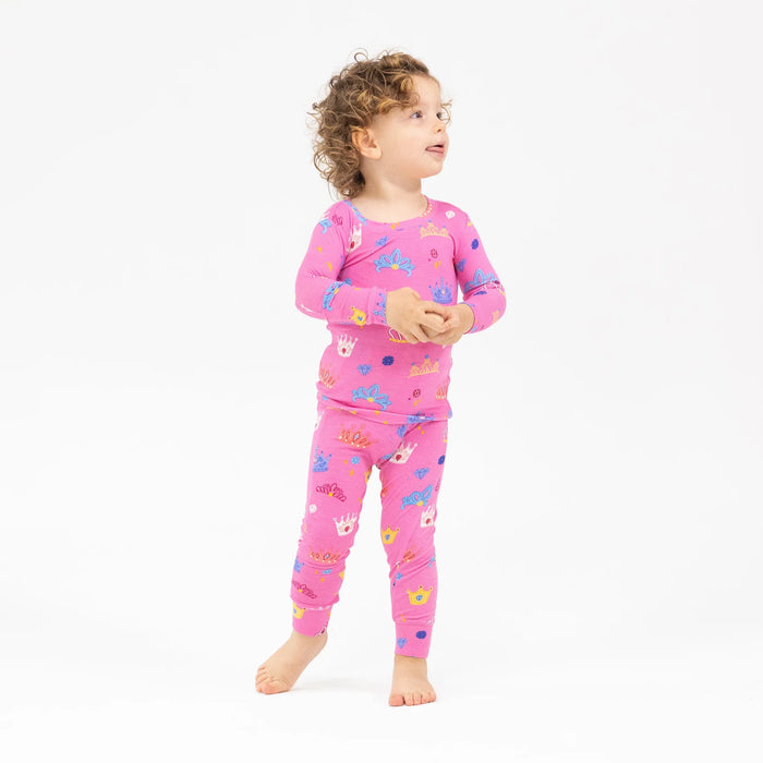 Angel Dear- L/S Loungewear Set - Princess Crowns