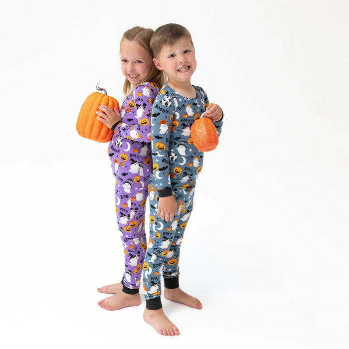 ANGEL DEAR- Costumed Ghosts - Glow In The Dark - Purple  Long Sleeve Loungewear Set