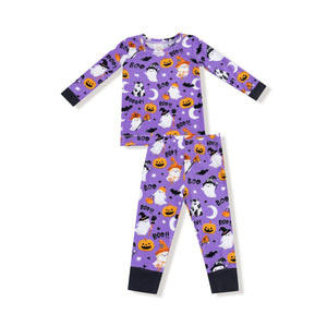ANGEL DEAR- Costumed Ghosts - Glow In The Dark - Purple  Long Sleeve Loungewear Set