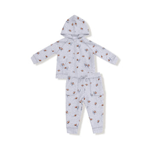 ANGEL DEAR- Zip Hoodie and Jogger Set (Football Field Goal)