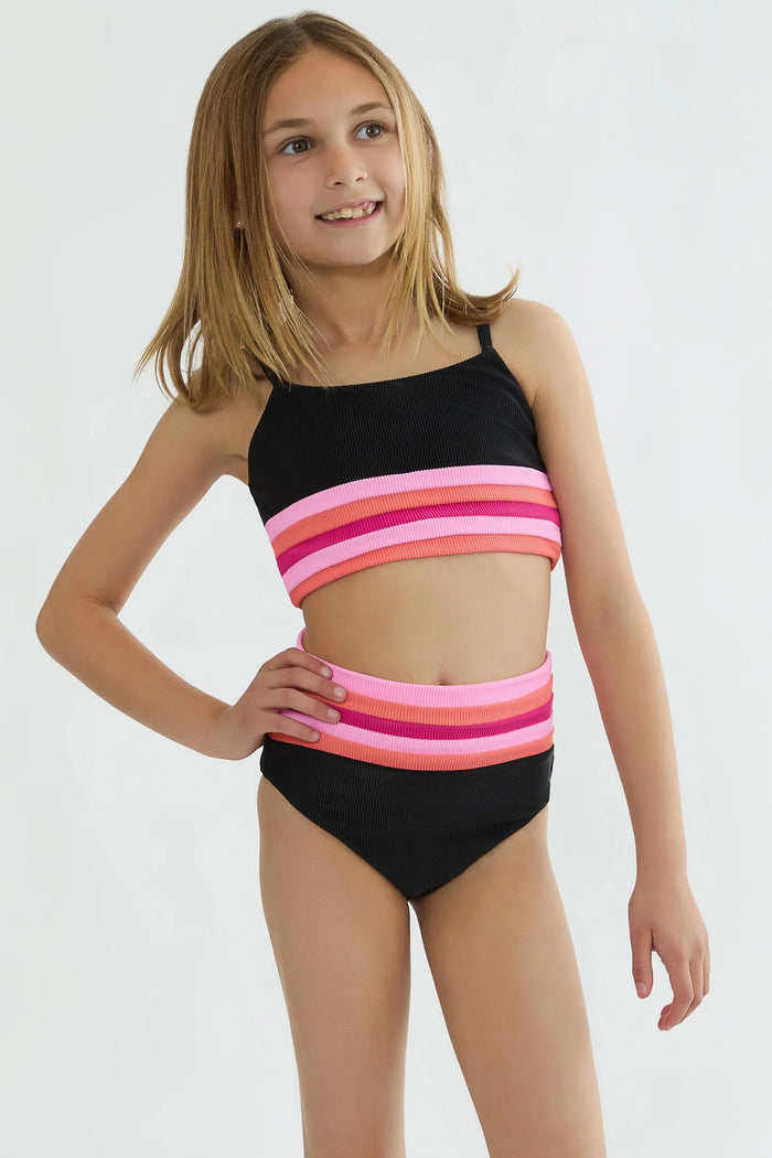 BEACH RIOT- Little Mae & Millie Set Ruby Colorblock