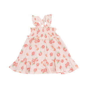 ANGEL DEAR- Smocked Ruffle Sundress - Sweet Peach