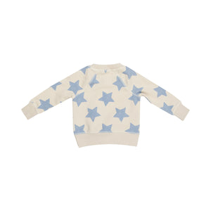 Angel Dear- Raglan Sweatshirt And Jogger Set - Sketchy Stars Blue