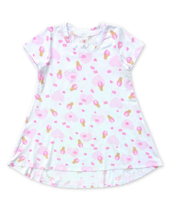 esme- Charms Short Sleeve Hi/Low Dress