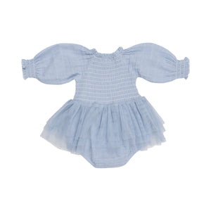 Angel Dear- Long Sleeve Bubble Tutus - Dusty Blue