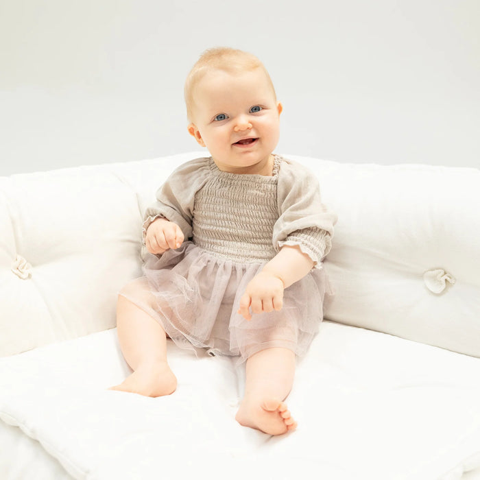 Angel Dear- Long Sleeve Bubble Tutus - Oatmeal