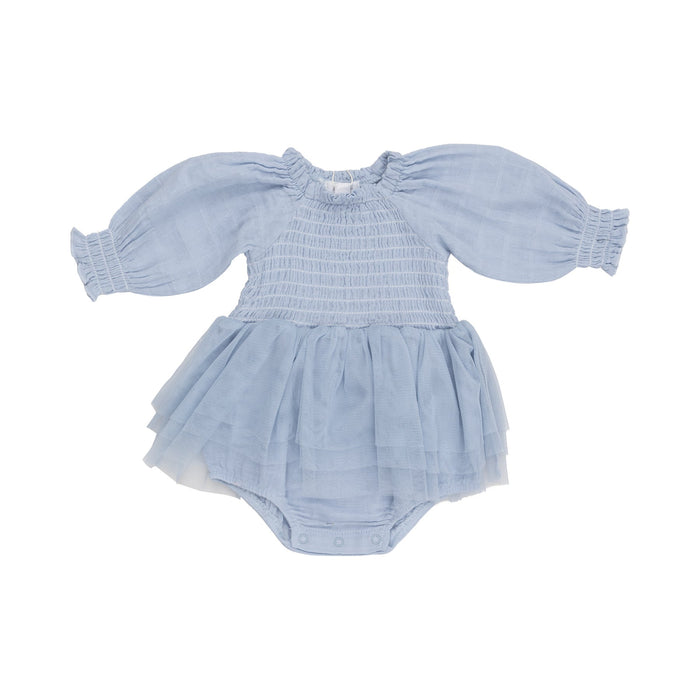 Angel Dear- Long Sleeve Bubble Tutus - Dusty Blue