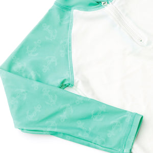 Shade Critters- H20 Rash guard (green anchors)