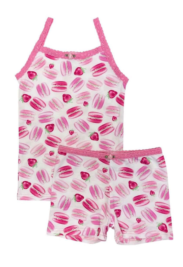 esme- strawberry macarons cami & shorts Pajamas