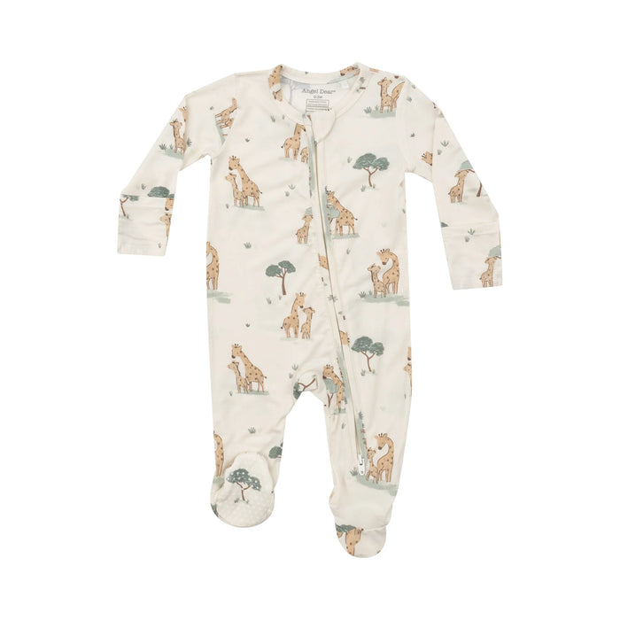 Angel Dear- 2 Way Zipper Footie - Giraffe Families