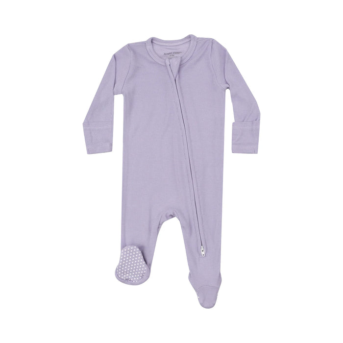 Angel Dear- 2 Way Zipper Footie - Solid Orchid Petal