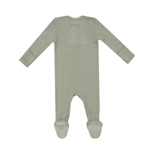 Angel Dear- 2 Way Zipper Footie - Solid Desert Sage