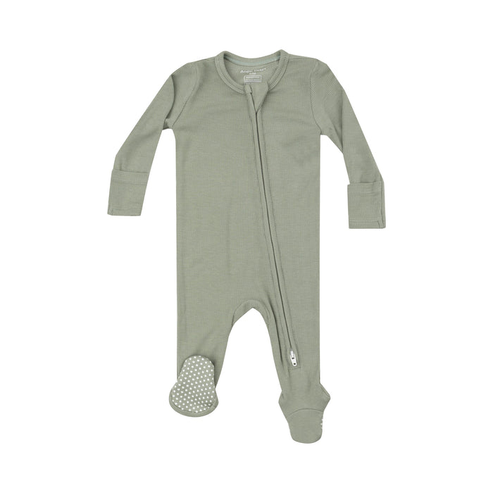 Angel Dear- 2 Way Zipper Footie - Solid Desert Sage