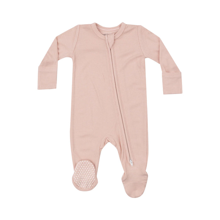 Angel Dear- 2 Way Zipper Footie - Basic - Solid Pale Blush