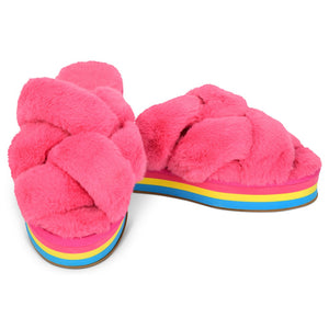 iscream- Furry Platform Slippers