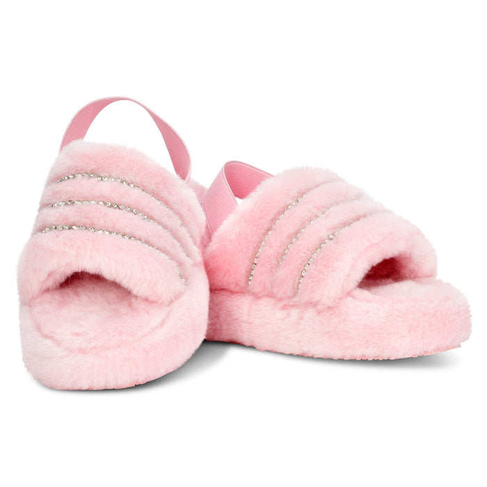 iscream- Pink Rhinestone Slippers