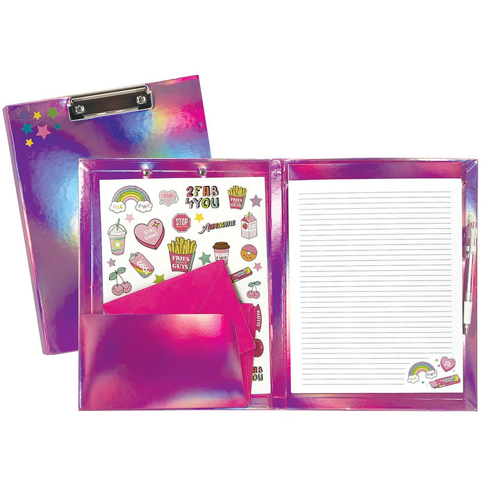 iscream- Pink Holographic Clipboard Set