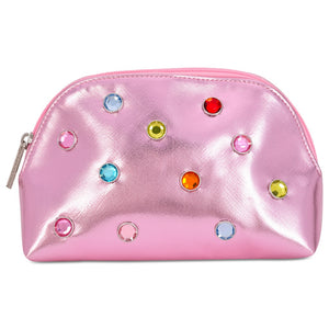 iscream- Pink Candy Gem Oval Cosmetic Bag