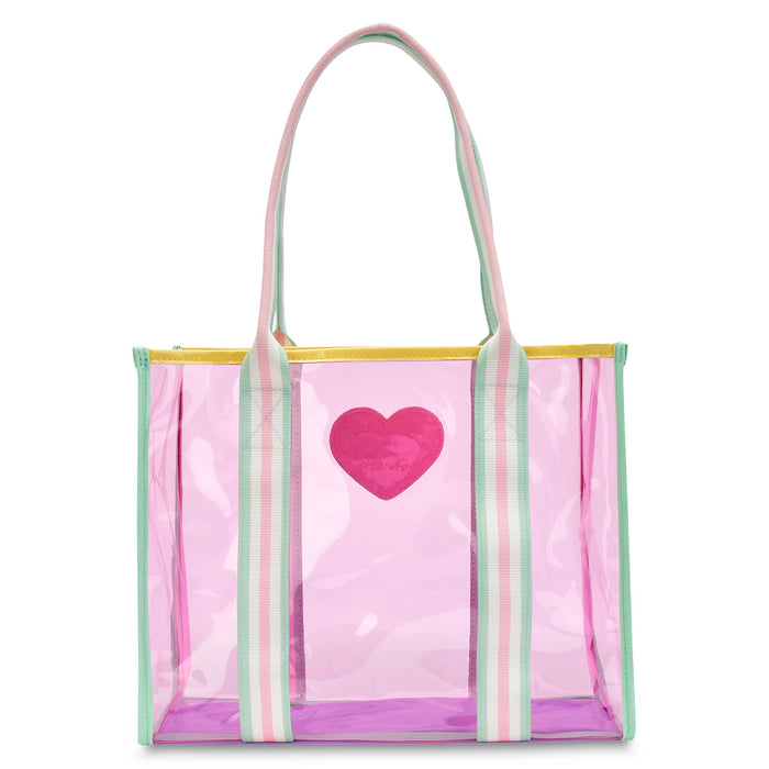 iscream- Color Block Clear Tote Bag