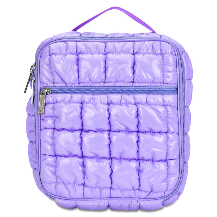 iscream- Lavender Shiny Puffer Lunch Tote
