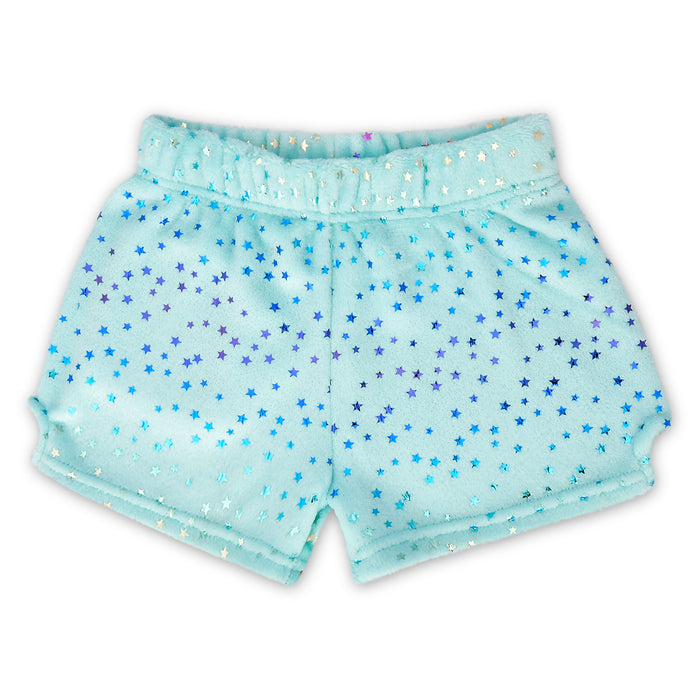 iscream- Blue Foil Stars Plush Shorts