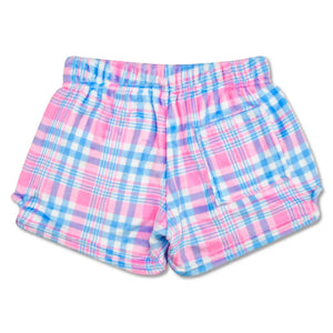 Iscream- Theme Varsity Plush Shorts - Pink