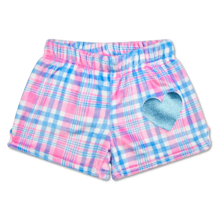 Iscream- Theme Varsity Plush Shorts - Pink