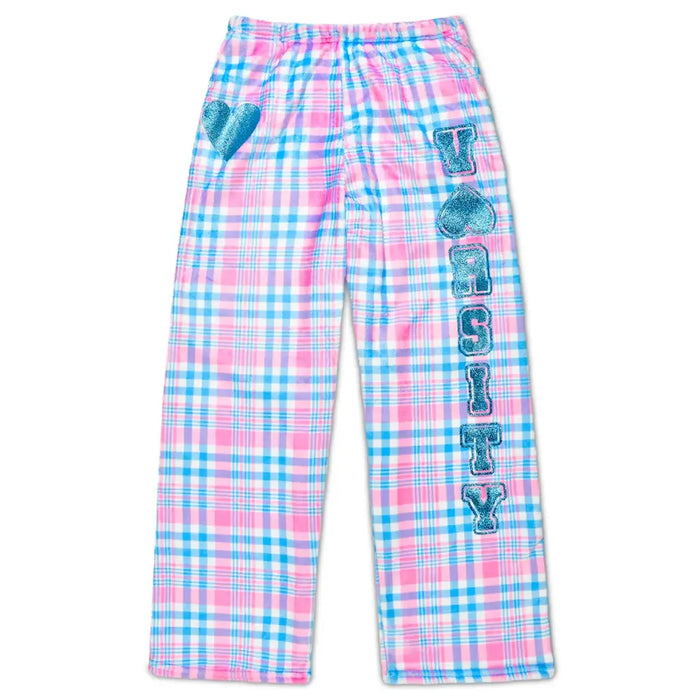 Iscream- Theme Varsity Plush Pants - Pink
