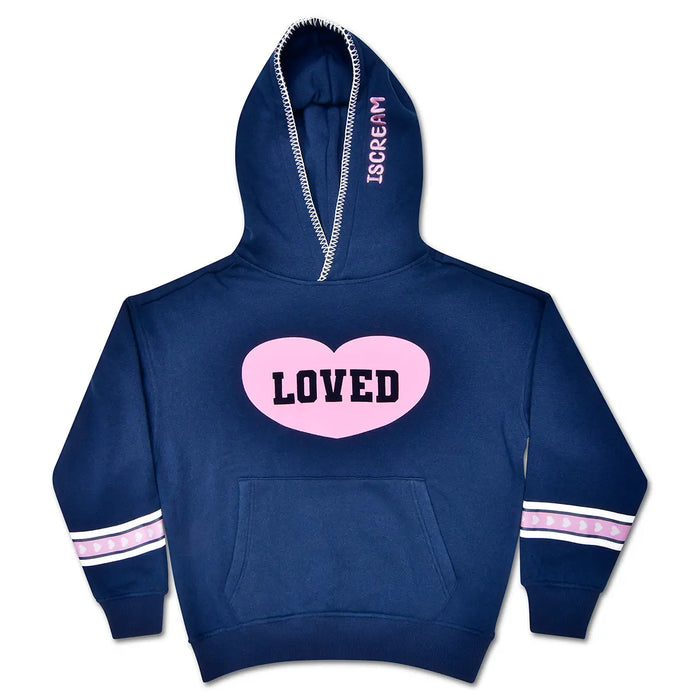 Iscream- Loved Navy Blue Hoodie Sweatshirt