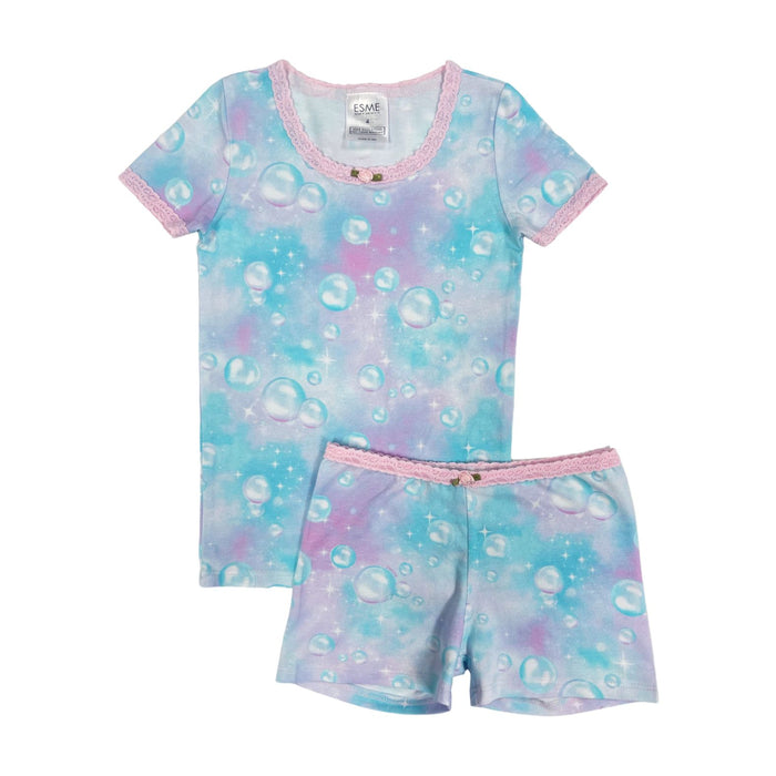 esme- Bubbles Short Sleeve & Shorts Pajamas