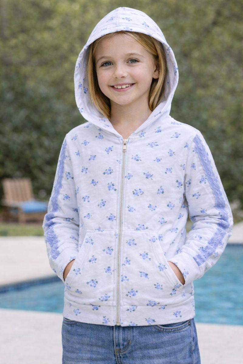 FLOWERS BY ZOE- White Blue Rose Hoodie – Ragg Tattoo
