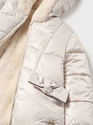 mayoral - Reversible faux fur jacket (stone)