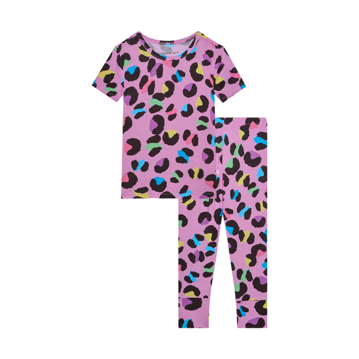 Posh Peanut- Electric Leopard Short Sleeve Pajamas