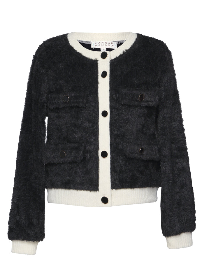 Hannah Banana- Midnight Snow Cardigan
