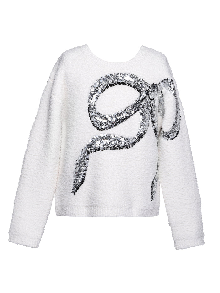 Hannah Banana- Pullover Sweater With Sequin Bow