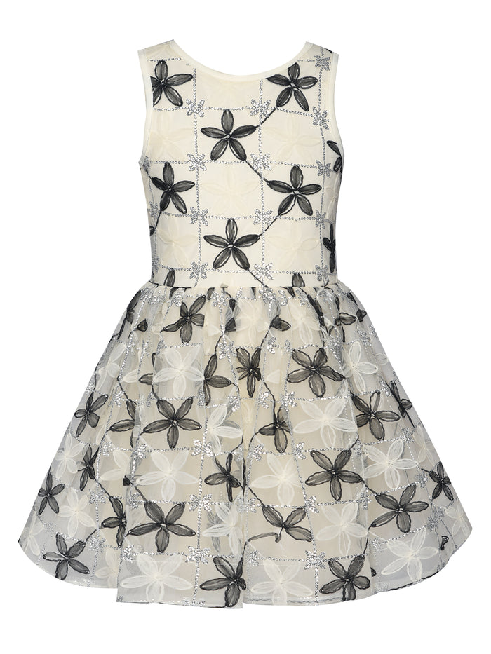 Hannah Banana- Black & White Bloom Dress