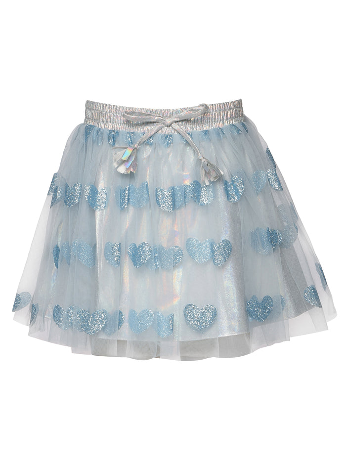 Baby Sara- Glitter Heart Mesh Tutu Skirt