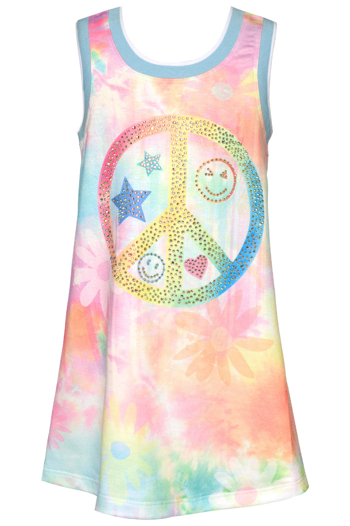 Baby Sara- Peace Sign A-line Tank Dress