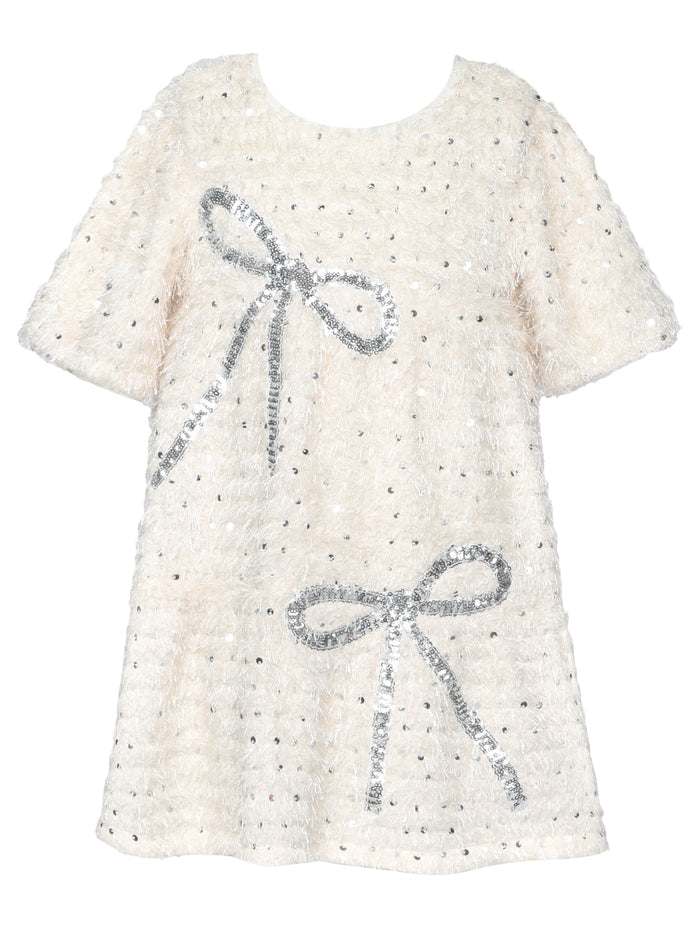 Baby Sara- Tiered Dress WithSequin Bow