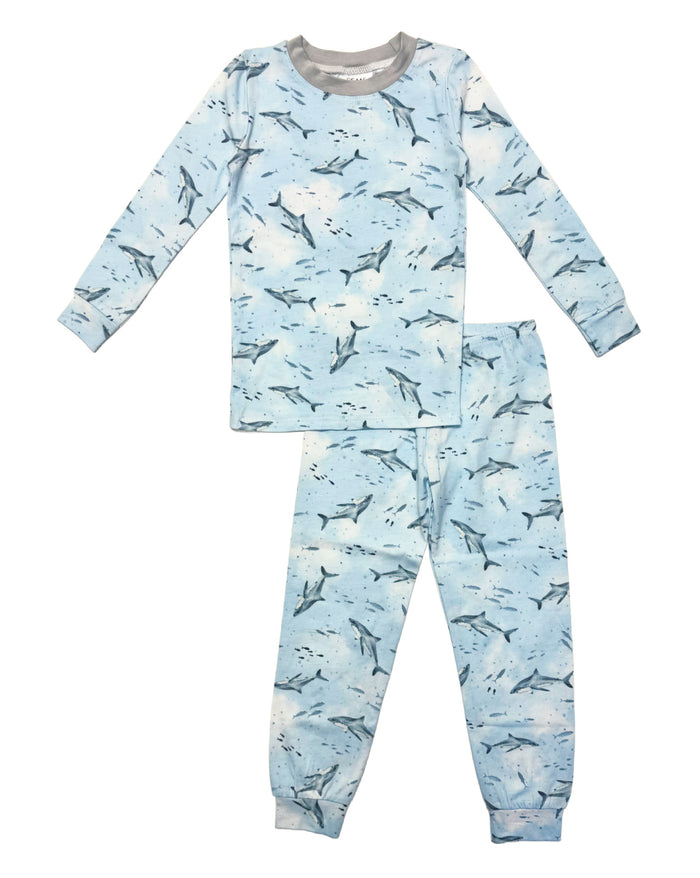 esme- Long Sleeve Shark Pajama Set