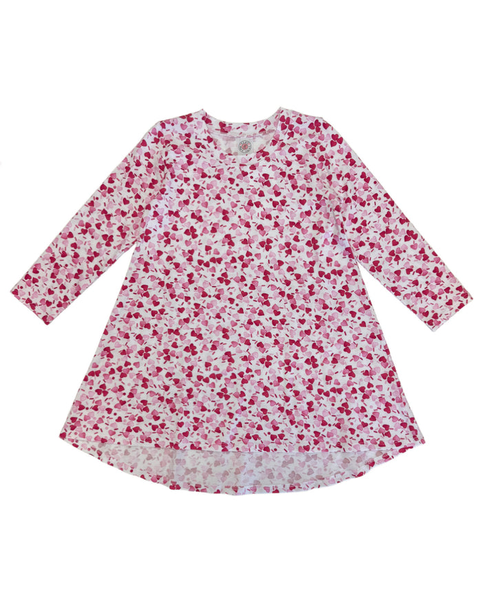 esme- Heart Sprinkles Long Sleeve Hi-Low Dress