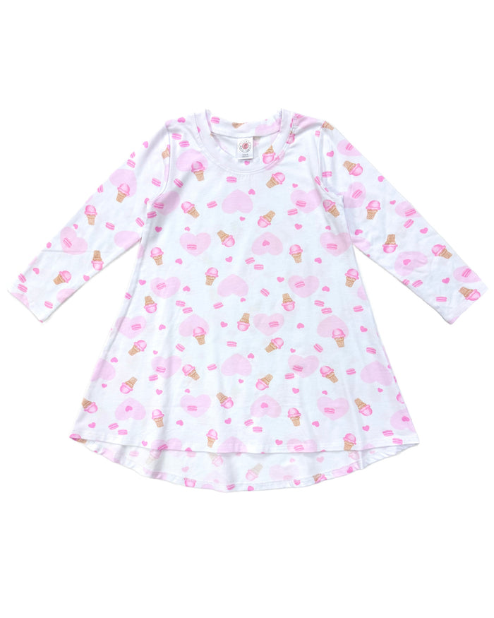 esme- Sweet Ice Cream Long Sleeve Dress