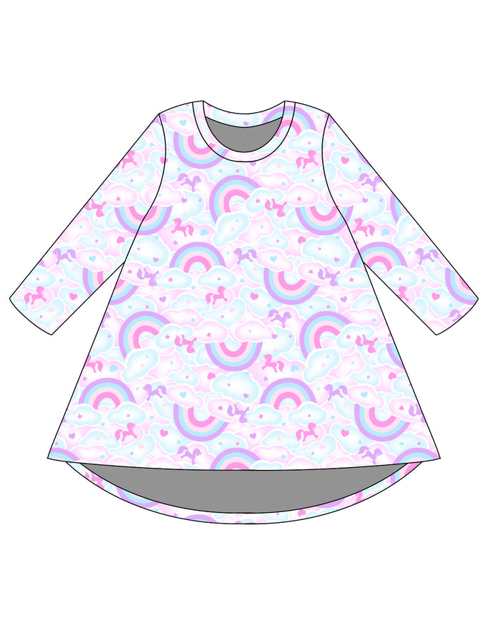 esme-Unicorn Sky LS Dress